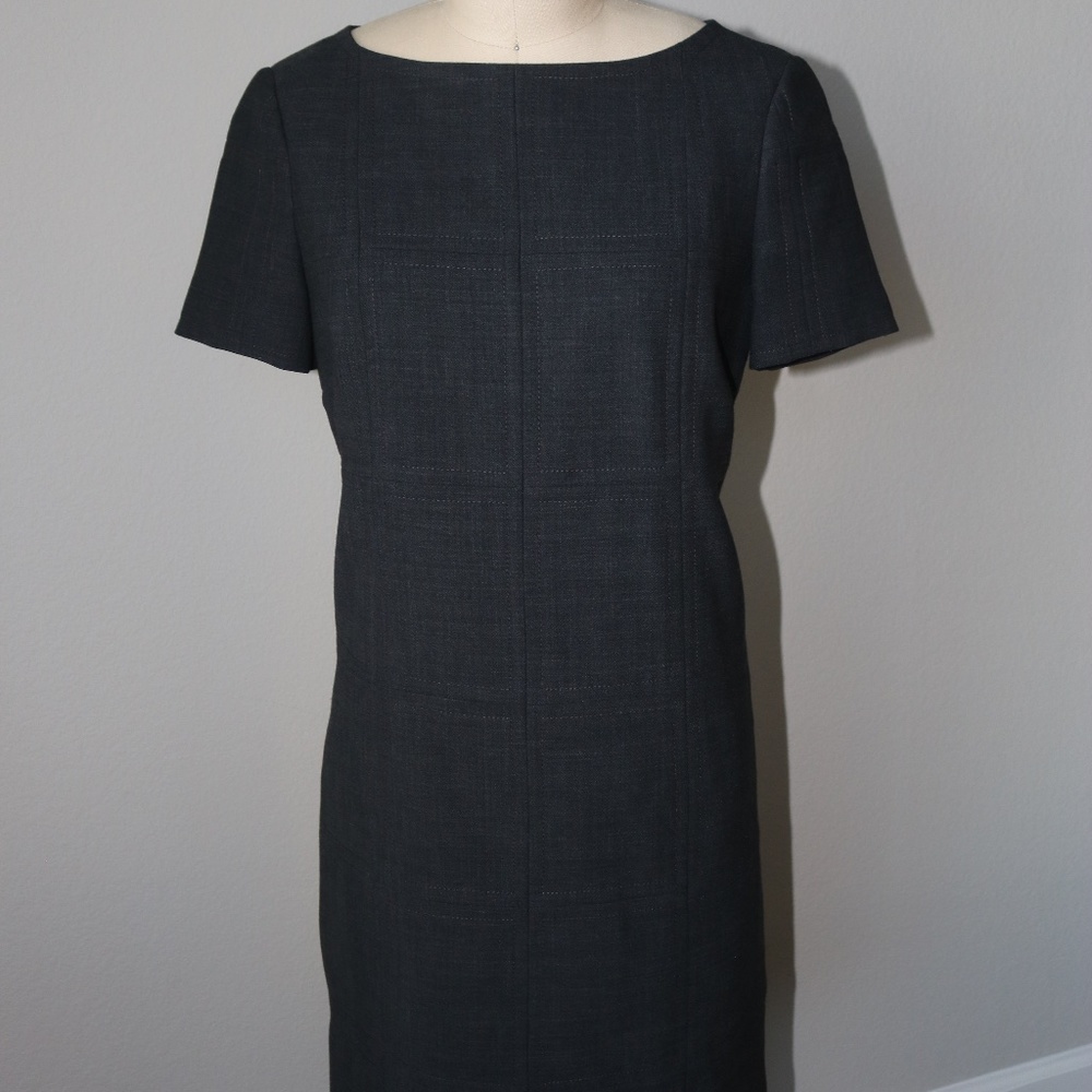 Gray Wool Sheath Dress